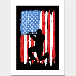 American Flag Airsoft Graphic Posters and Art